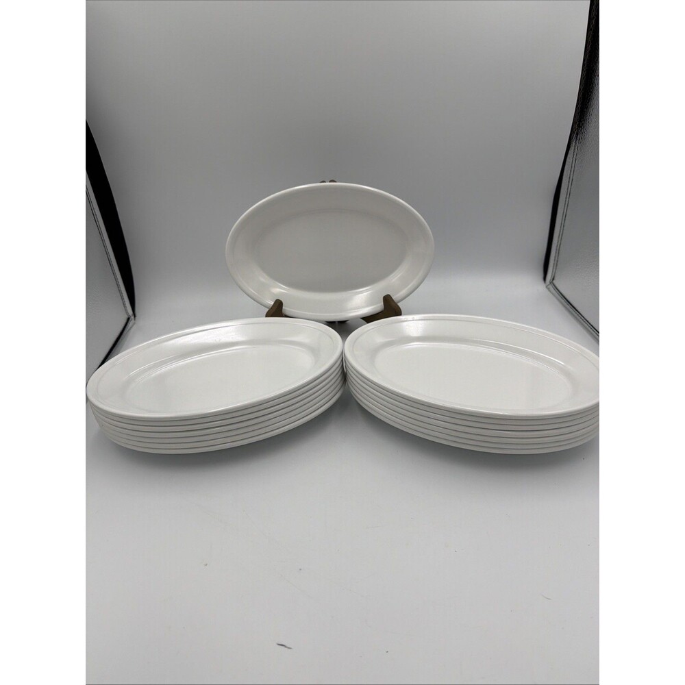 Dallas Ware Oval Melamine Plates P-72  Dallas Texas Stamped. 15 Count, 9x6. GUC!